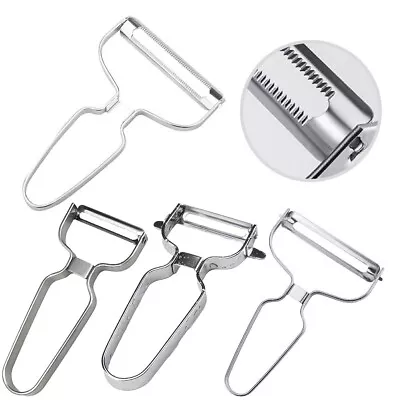 Ergonomic Kitchen Tool Non Slip Grip Stainless Steel Fruit And Vegetable Peeler • £6.26