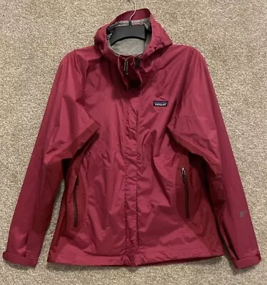 Patagonia Women's Pink Nylon Rain Shadow Jacket Hooded Size Medium 84482 • $39.99