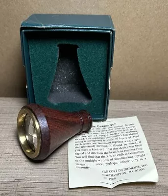 Vtg Van Cort Instruments Dragonfly Dioptic Kaleidoscope 1987 Prism Lens Wood • $20.95