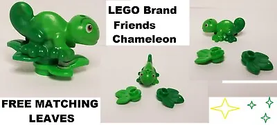 LEGO Reptile CHAMELEON With FREE Matching Leaves FRIENDS Elves Tattoo Salamander • $11.03
