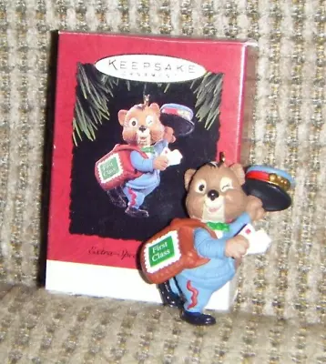 1994 EXTRA SPECIAL DELIVERY ORNAMENT Hallmark Squirrel Postman Post Office MIB • $4.99