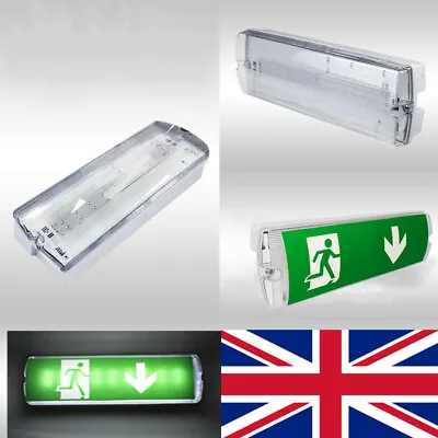 LED EMERGENCY LIGHT Ceiling WALL UP BULKHEAD MAINTAINED Non-MAINTAINED UK • £12.69