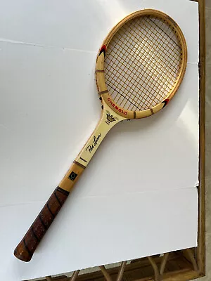 Vintage Chemold Rod Laver Wood Tennis Racquet Leather Grip Italy 4 5/8  M • $15.99