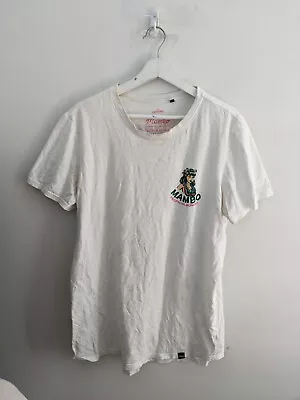 Mambo Shirt Mens Extra Large White Double Sided Hawaiian Logo Adults Graphic • $25