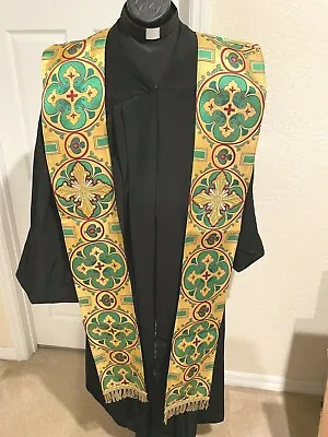 Priest Minister Stole Vestment -High Quality Fabric-Hand Made For Broad Shoulder • $109