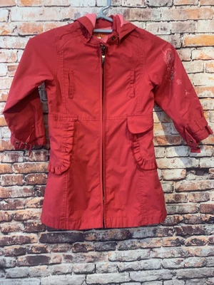 £18.80 • Buy Marese Red Water Resistant Hooded Jacket From Paris Girls Size 4 Years , 102cm