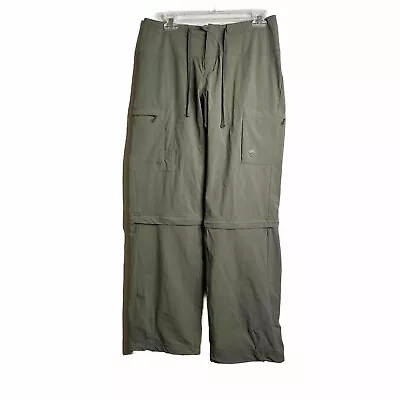 Mountain Hardwear Convertible Pants Womens SZ 8 Green Zip Off Legs Hiking • $24.95