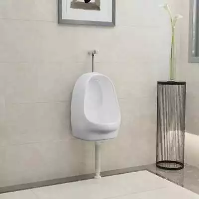 VidaXL Wall Hung Urinal With Flush Valve Ceramic White • £90.33