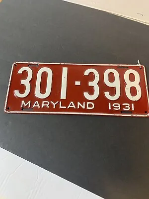 1931 Maryland License Plate ( STRAIGHT ) • $50