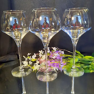 3 Tall Long-Stemmed Contemporary Wine Goblets  Open Up  By Chef & Sommelier • £27.95