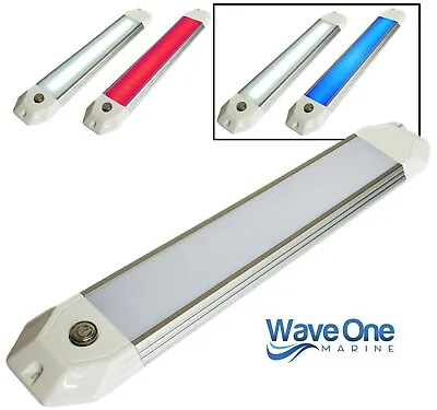 Wave One Marine | 12  Dimmable LED Boat RV Dome Light | DUAL COLOR White & Blue • $49.99