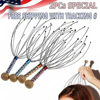 2PCS Head Massager Scratcher Neck Massage Scalp Relax Calm Stress Relief Octopus • $4.95