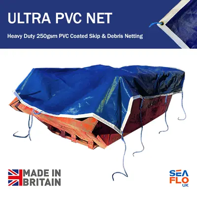 £169.99 • Buy 18FT X 12FT PVC Coated Skip Net – Ultra Heavy Duty 250gsm Debris Netting Cover