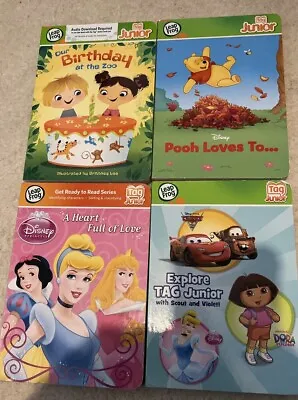 Leap Frog Tag Junior Books X 4 Very Good Condition Disney Cars Dora Pooh • £9.99