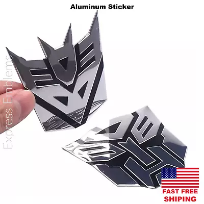 Aluminum Transformers Autobots Sticker | Optimus Prime Or Decepticon Decals • $7.44