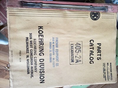 $309 • Buy Koehring 405-2A Excavator Parts/Operating & Maintenance Manual