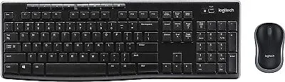 Logitech Wireless Combo MK270 With Keyboard And Mouse 2.4 GHz Wireless - Black • $14.95