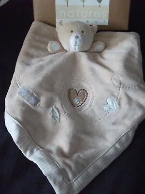 Natures Purest Hug Me Teddy Bear Comforter  Organic Baby Soother New Boxed • £10