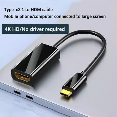 USB-C Type C To HDMI Adapter USB Cable For MHL Android Phone Tablet Black • $3.39