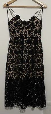 $21.95 • Buy Dotti Size 8 Women’s Dress Black Lace Lined Floral Sleeveless Summer