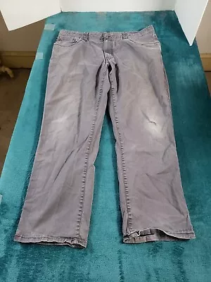 GH Bass Jeans Sz 36x30 Mens Gray Pants Straight Elastic Waist Stretch Casual • $8.97