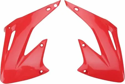 $55.95 • Buy UFO Red Radiator Shrouds Scoops For Honda CR 125 250 02-07 HO03689-070