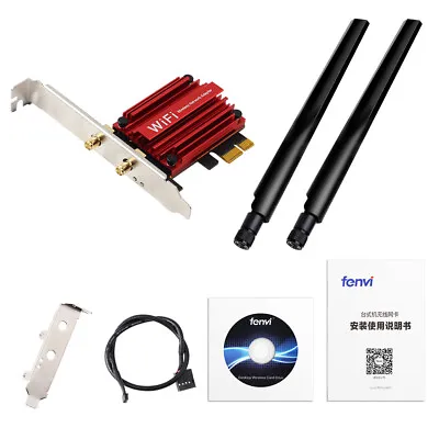 WiFi 6 AX1800 Desktop PC PCIe WiFi Card Dual Band Bluetooth 5.2 Network Adapter • $17.84