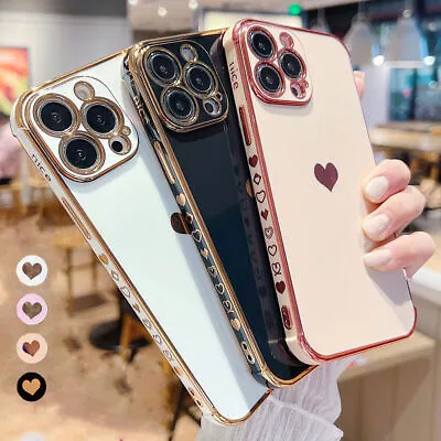 Shockproof Cute Heart TPU Case Cover For IPhone 15 14 13 12 11 Pro Max X XS XR 8 • $4.51