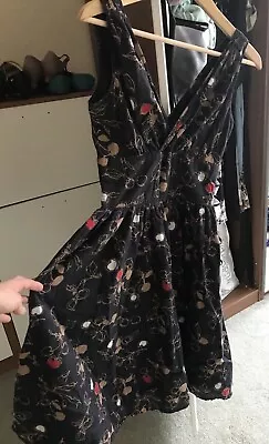 £40 • Buy Trashy Diva Cherries Dress Pinup Vintage Black Retro Swing XS Rockabilly 50s