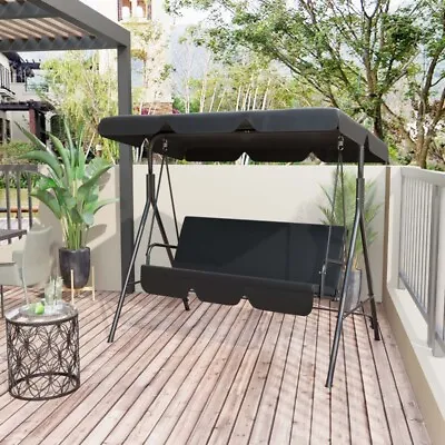 £109.99 • Buy 3 Seater Hammock Swing Chair Love Seat Outdoor Swing Bench Garden Canopy Patio