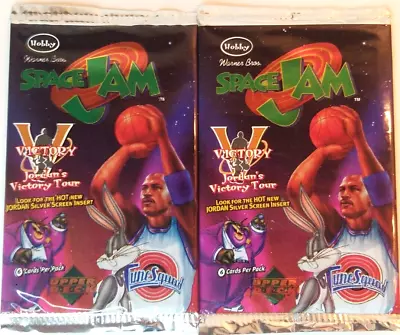 Space Jam Sealed Basketball Pack Jordan's Victory Tour HOBBY Upper Deck 1997 • $49.99