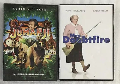 Jumanji / Mrs Doubtfire / 2-DVD Lot NEW SEALED Robin Williams • $8