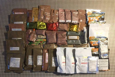 £4.49 • Buy Camping Hiking Food MRE Army Ration Pack Mains Breakfast Snacks Drinks Dessert