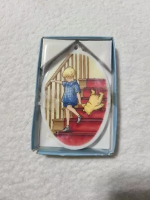 Vintage Disney Classic Pooh Piglet Christopher Porcelain Christmas Ornament  • $9.99