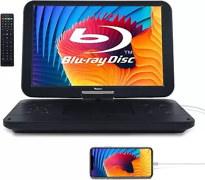 17.5  HD Portable Blu-ray DVD Player 15.4  Screen AV-IN OUT HDMI USB Rechargable • $263.33