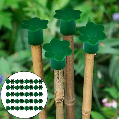 36PCS Garden Rubber Cane Caps Safety Toppers Bamboos Eye Protector End Caps UK • £5.96