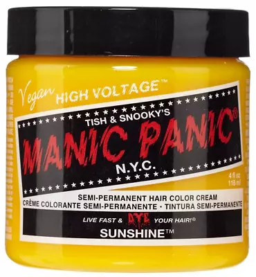 Manic Panic HIGH VOLTAGE Cream Semi-Permanent Vegan Hair Dye 4 Oz - SUNSHINE • $13.44