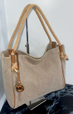Handbag- Michael Kors Isla Large Tote Grab Bag - Color: Natural Gold AUTHENTIC • $89