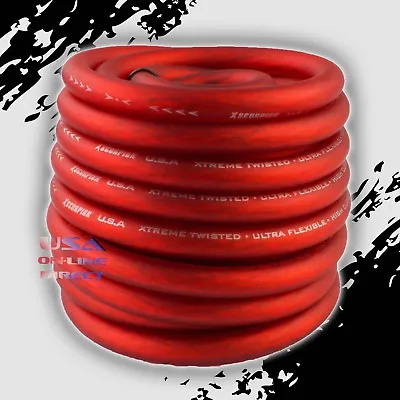 4 Gauge 10 Ft RED Flex OFC Power Wire Strands Copper High Voltage Marine Cable  • $27.99