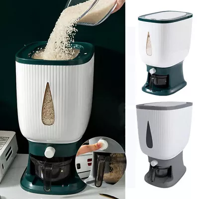 10KG Large Kitchen Rice Dispenser Container Cereal Box Dry Food Grain Storage UK • £18.98