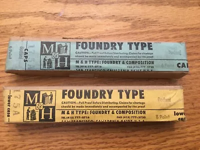 Letterpress Printing Metal Type Bodoni 6pt M & H Foundry New • $49.99