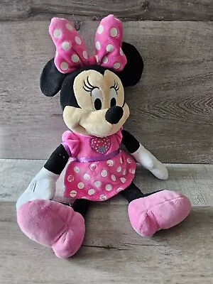 Disney Plush Stuffed Minnie Mouse Pink Polka Dots Talks Works! • $12