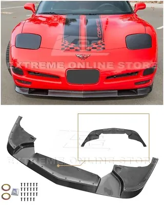 For 97-04 Corvette C5 | ZR1 Style CARBON FIBER Front Bumper Spoiler Lip Splitter • $329.98