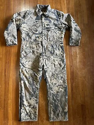 Vintage Camouflage Mossy Oak Coveralls Insulated Mens L Short Break Up Camo • $74.99
