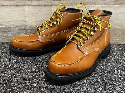 Sears MontBlanc 84143-668 Leather Hiking / Work Boots Shoes Mens Size 9 D ~ VTG! • $69.99