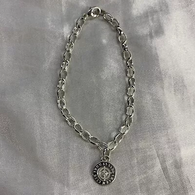 THOMAS SABO 10 Year Charm Club Sterling Silver Classic Belcher Bracelet 19cm 925 • $50