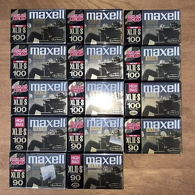 14 Maxell Sealed Cassette XLII-S 90 And 100 Min Tapes From The Early 90’s • $89