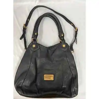 Marc Jacobs Classic Q Francesca Black Leather Tote Bag • $200