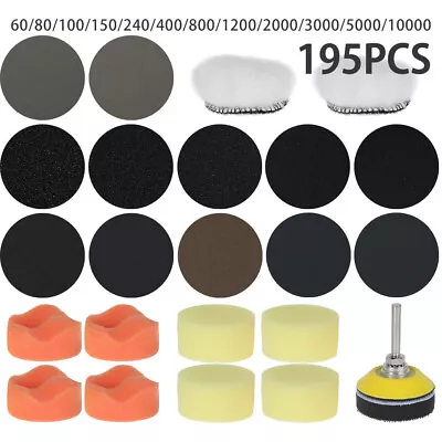 195X 2'' Sanding Discs Pad Kit M6 Drill Adapter For Drill Grinder Rotary Tool OK • $20.79