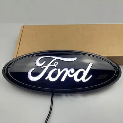 $45.99 • Buy 9 Inch White 4D LED Static Light Emblem Badge For Ford Truck Light Oval Badge